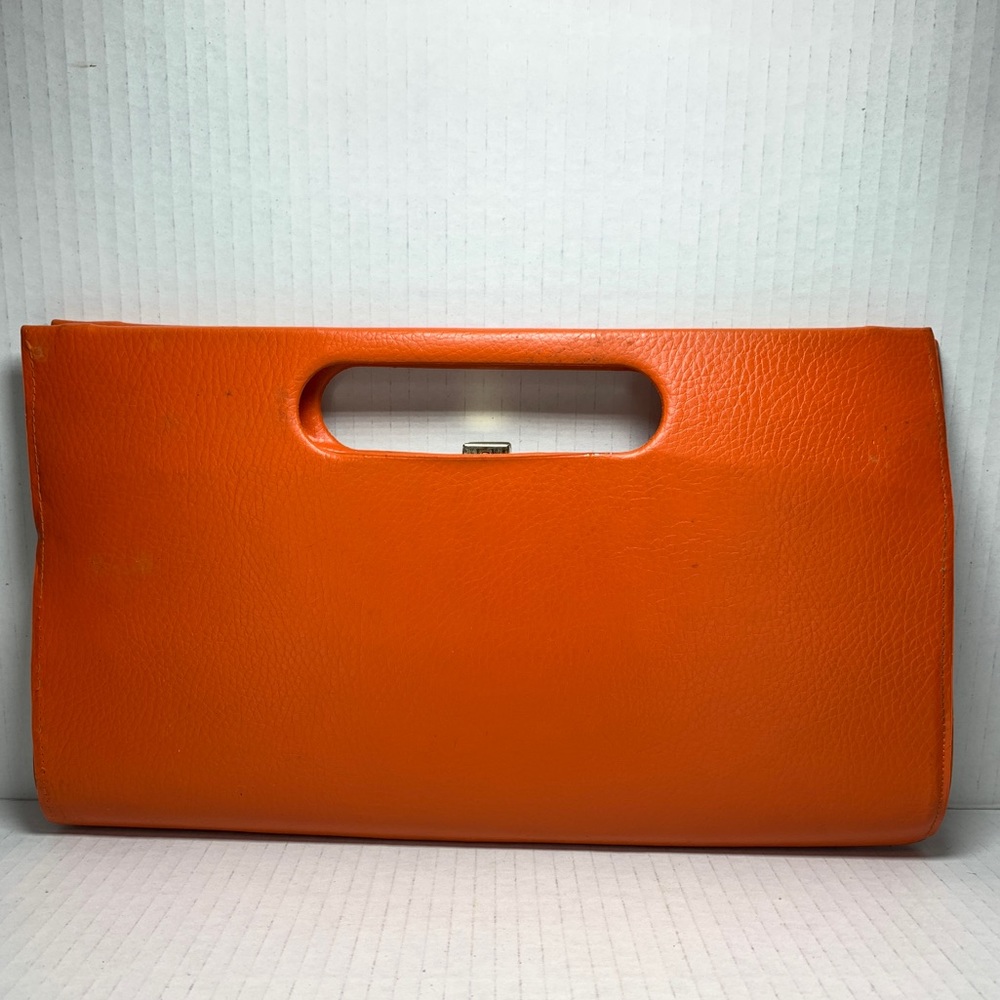 VNTG Retro orange clutch bag
